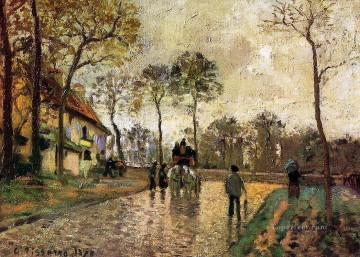 Diligencia a Louveciennes 1870 Camille Pissarro Pinturas al óleo